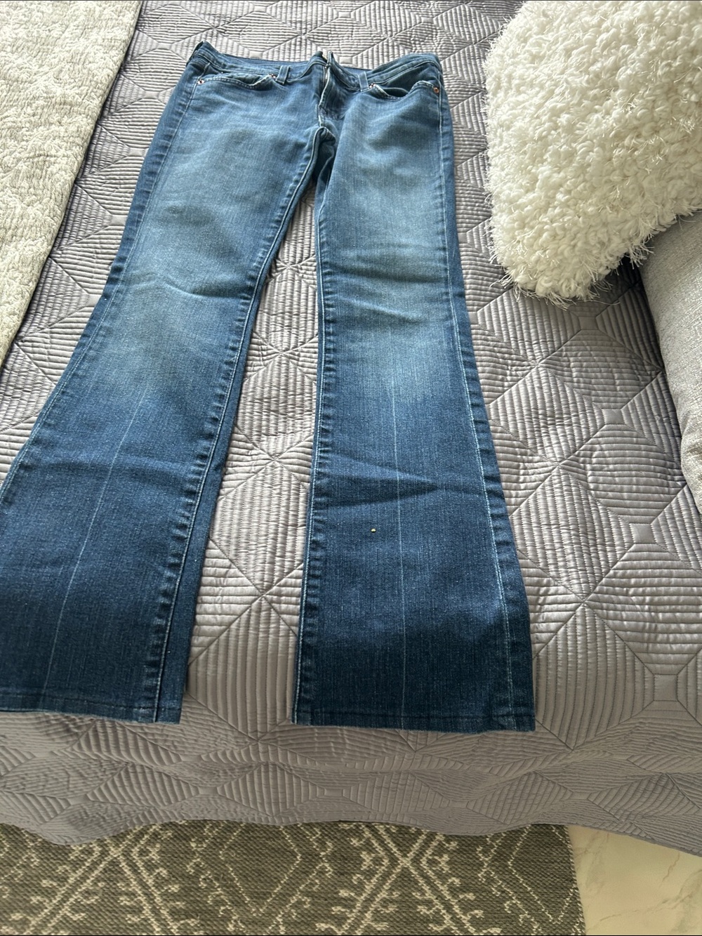 7 For All Mankind Dark Blue Flare Jeans